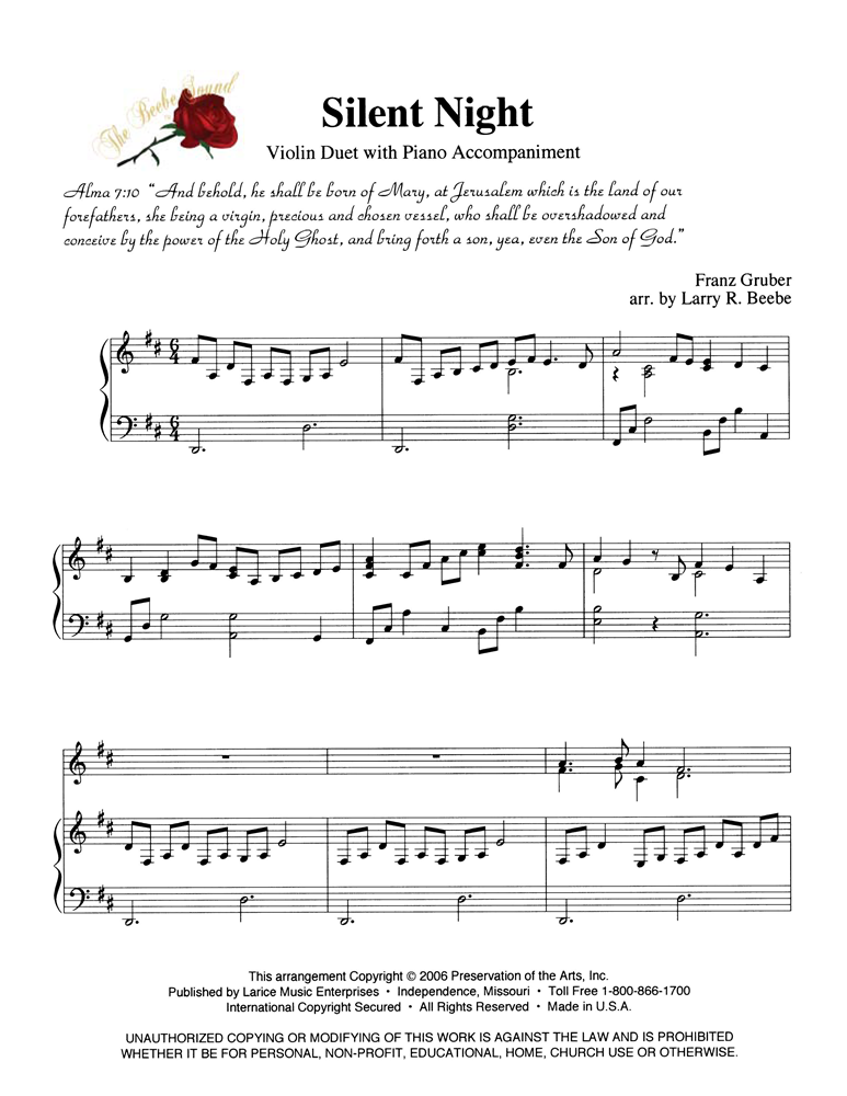 Christmas Piano And Violin Duet Sheet Music - Best Music Sheet